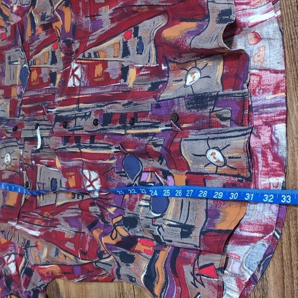 Vintage Roper Western Shirt Rodeo Cowboy Indian Print Size Large - Picture 9 of 13